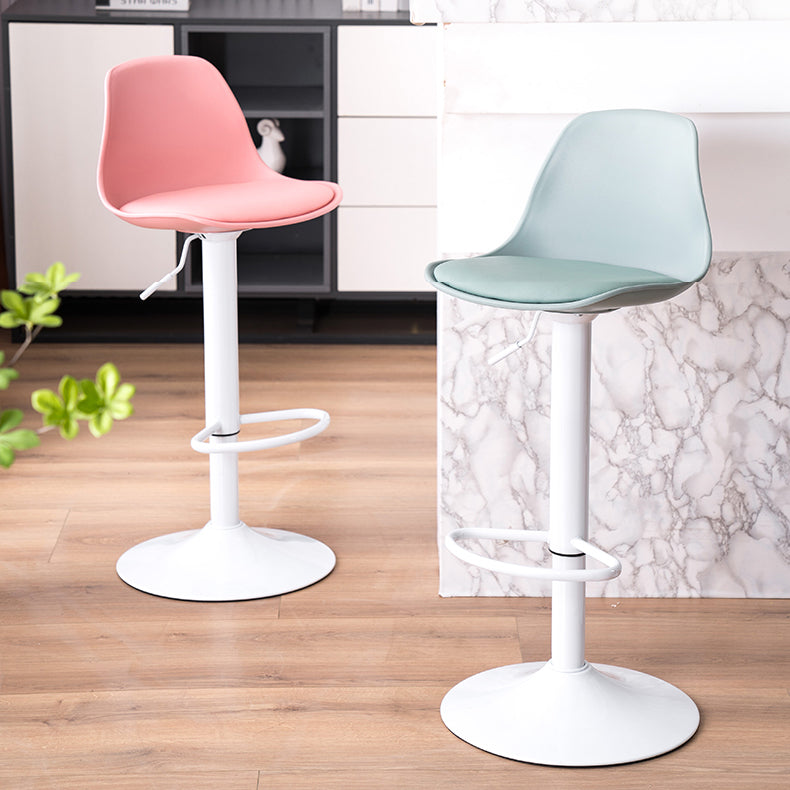 Modern Home Adjustable Height Stool Matte Finish Upholstered Barstools