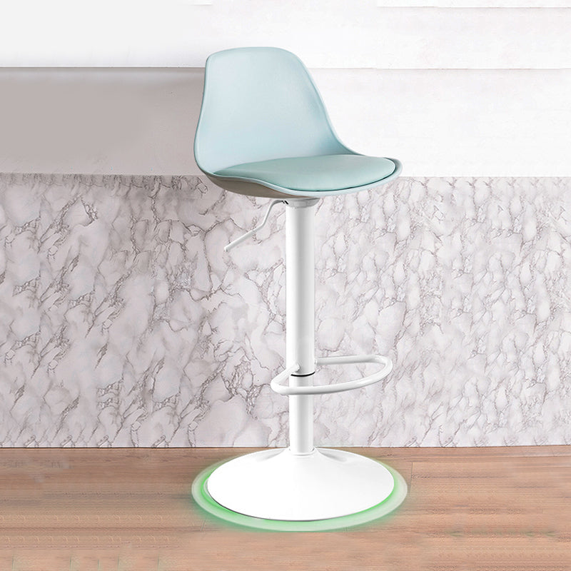 Modern Home Adjustable Height Stool Matte Finish Upholstered Barstools