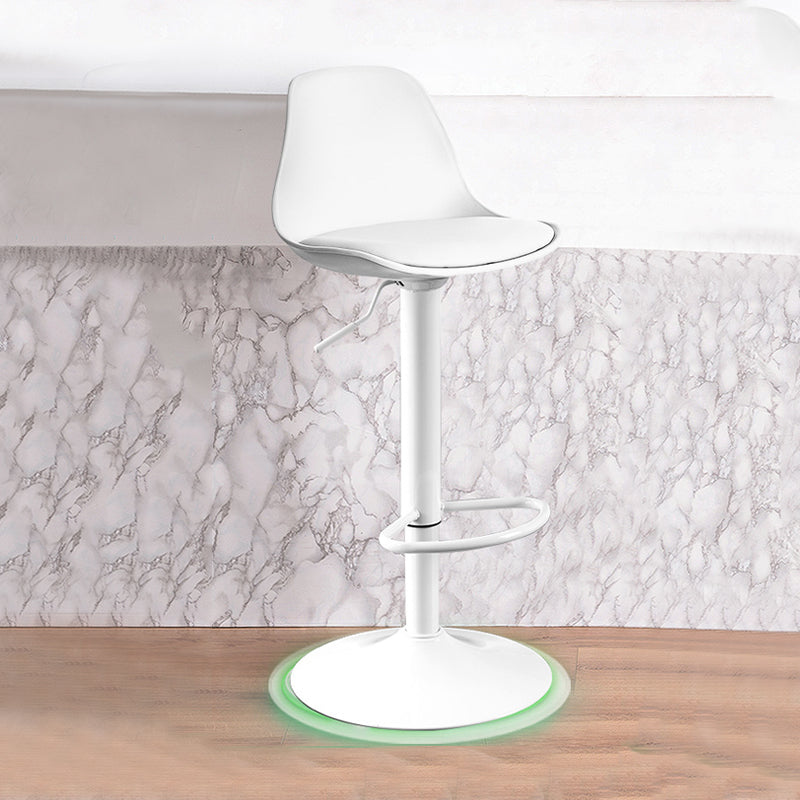 Modern Home Adjustable Height Stool Matte Finish Upholstered Barstools