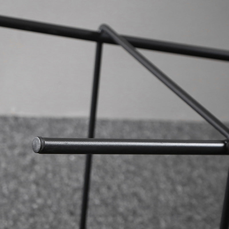 Metal Legs Bucket Bar Stool Industrial Faux Leather Armless Counter Stool