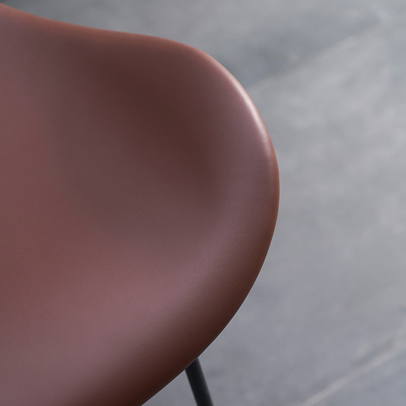 Armless Faux Leather Bar Stool Modern Counter Stool with Metal Counter Stool