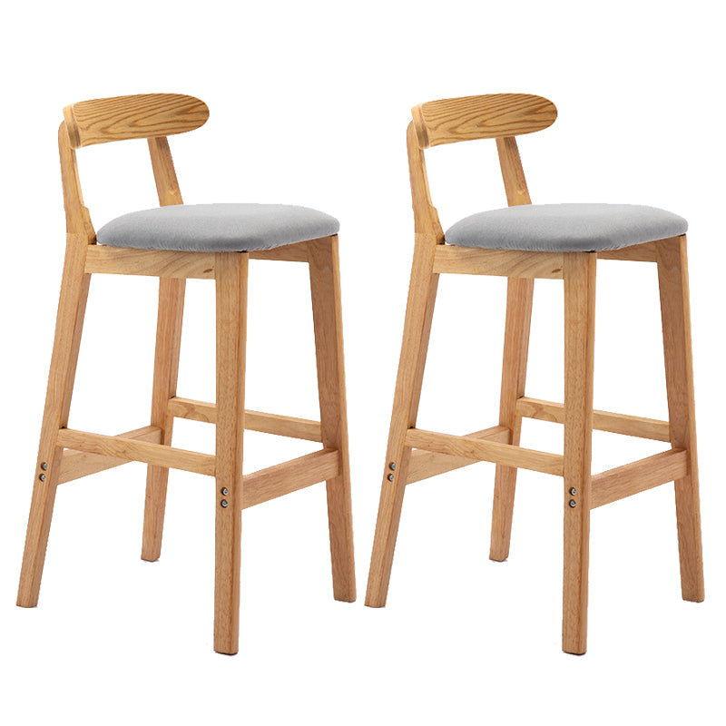 Modern Milk Tea Shop Low Back Stool Matte Finish Upholstered Bar Stools