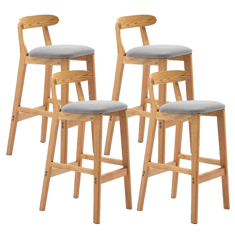 Modern Milk Tea Shop Low Back Stool Matte Finish Upholstered Bar Stools