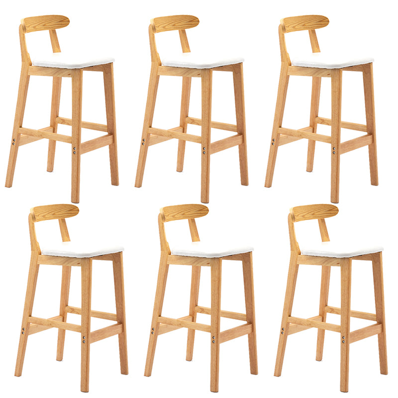 Modern Milk Tea Shop Low Back Stool Matte Finish Upholstered Bar Stools