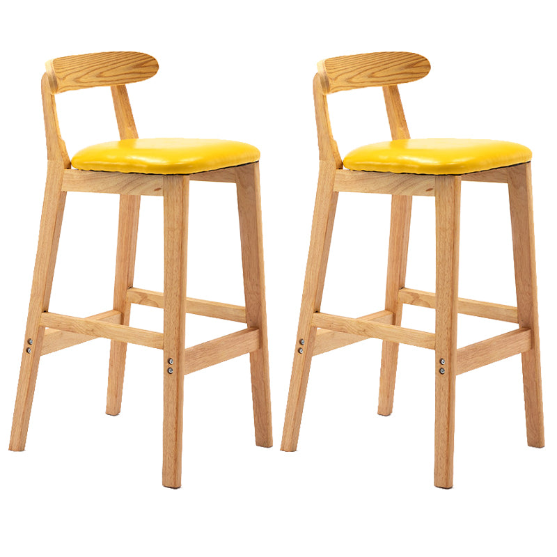 Modern Milk Tea Shop Low Back Stool Matte Finish Upholstered Bar Stools