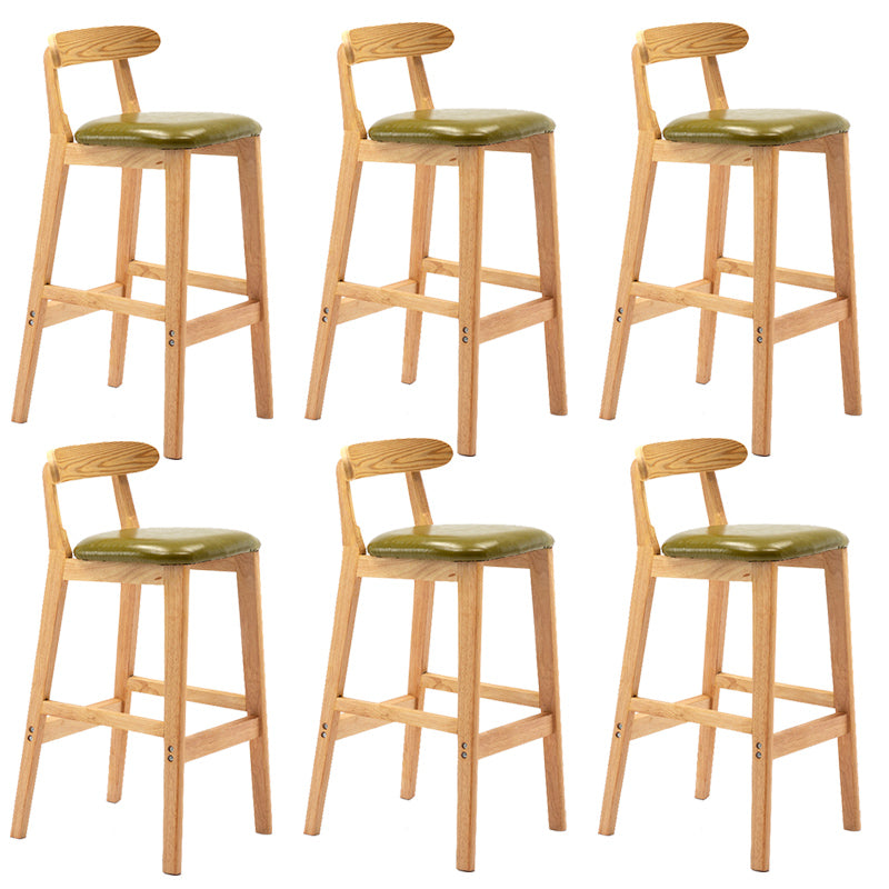 Modern Milk Tea Shop Low Back Stool Matte Finish Upholstered Bar Stools