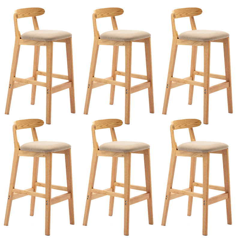 Modern Milk Tea Shop Low Back Stool Matte Finish Upholstered Bar Stools