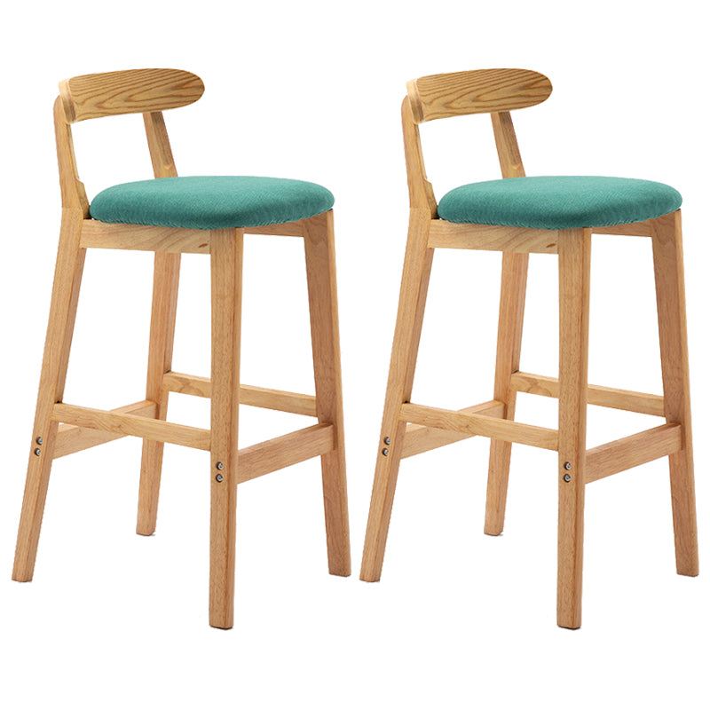 Modern Milk Tea Shop Low Back Stool Matte Finish Upholstered Bar Stools