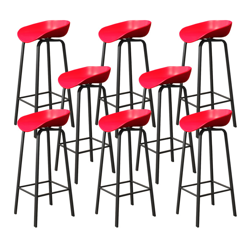 Plastic Bucket Seat Bar Stools Contemporary Low Back Barstool for Home