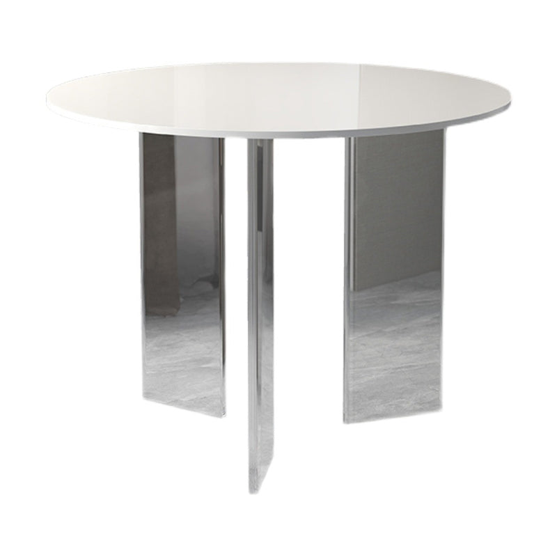 Round Dining Table Set 1/2/5 Pcs Acrylic Base Table with Chairs