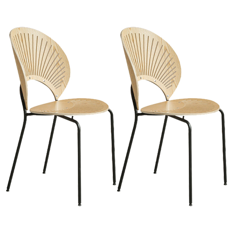 Solid Wood Dining Set 1/2/3/4 Pcs Round Dining Table with Windsor Chairs