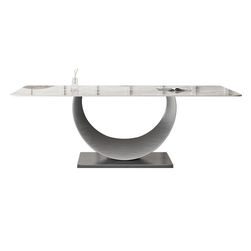 Modern Dining Room Set 1/3/4/5/8 Pcs Sintered Stone Top Table with Wingback Chairs