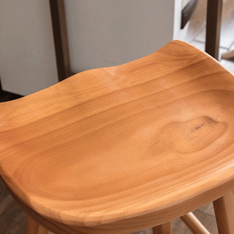 Natural Backless Counter Stool Contemporary Pine Wood Counter Stool