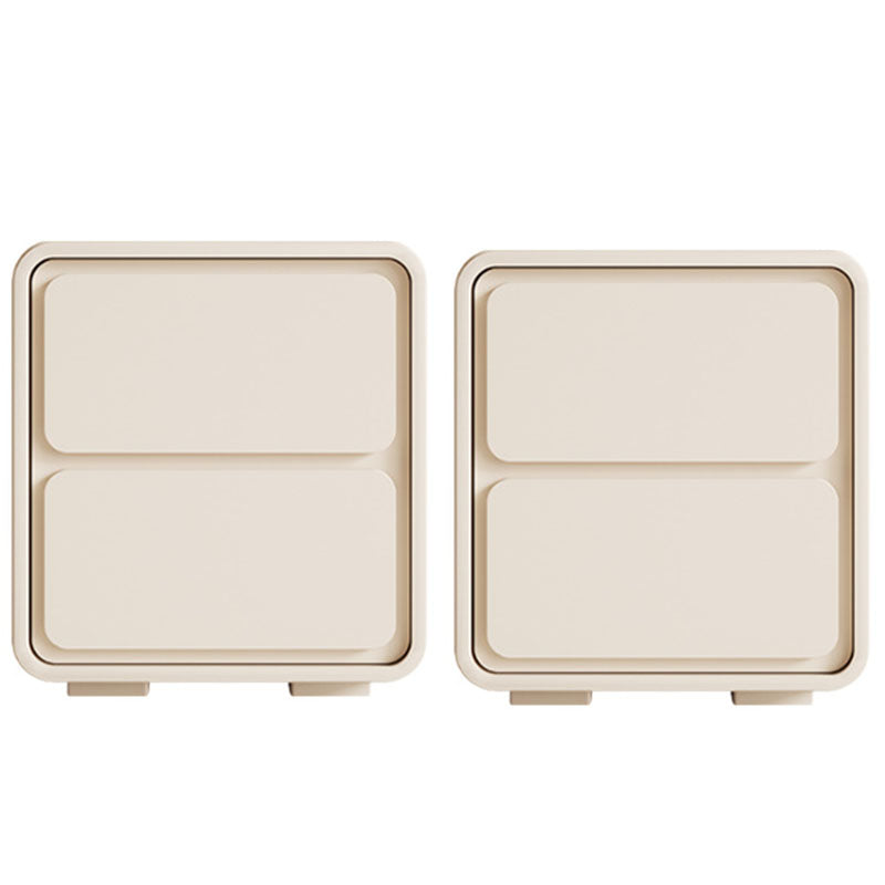 20" Tall Contemporary Bed Nightstand Solid Wood Night Table with Drawers