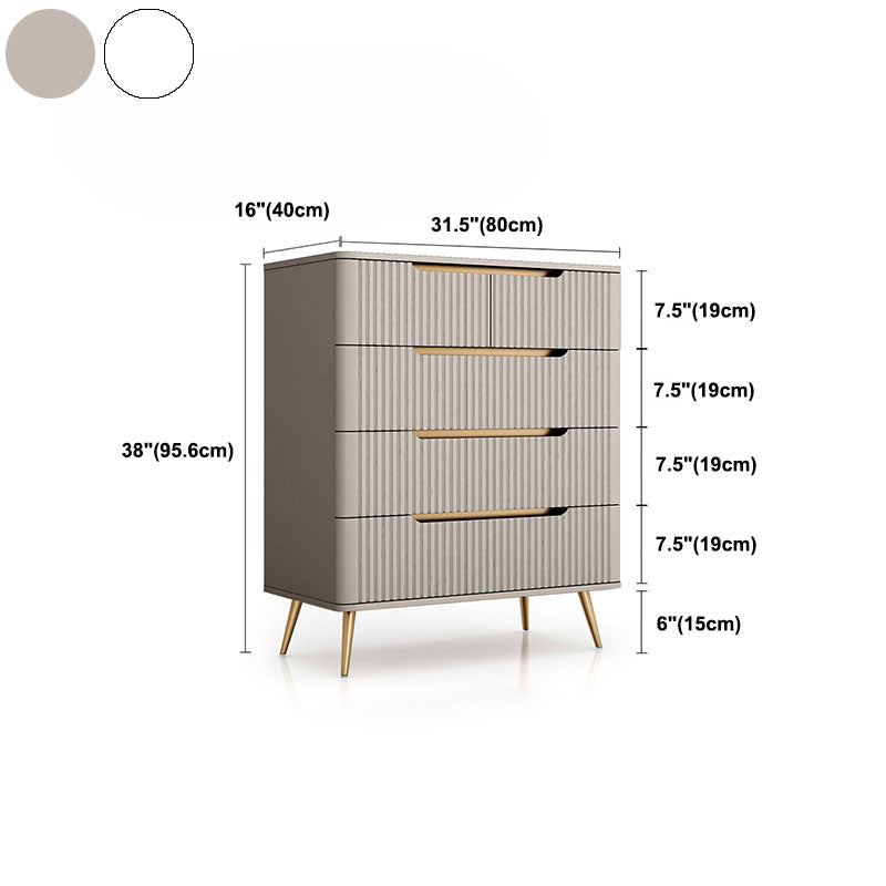 15.75-inch Height Dresser Glam Storage Chest with 4/5 Drawers