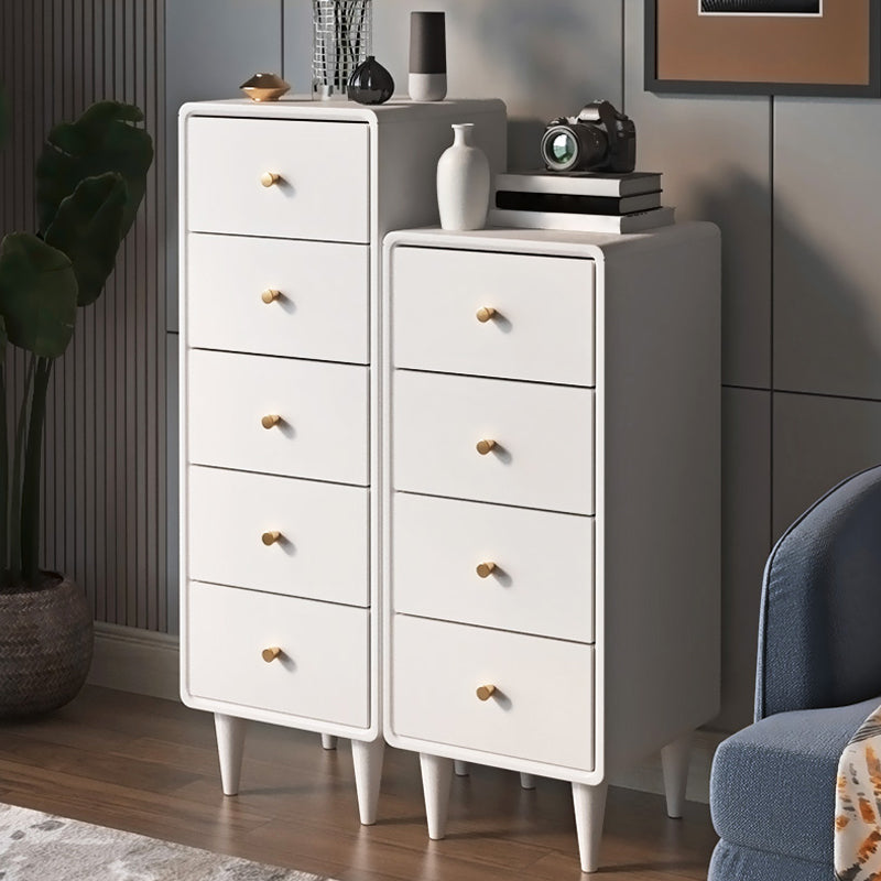 Classic Glam Solid Pine Storage Chest Dresser Vertical Dresser