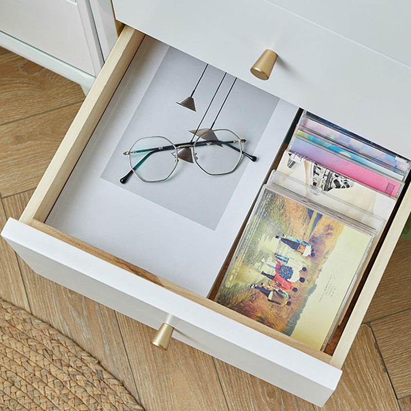 Classic Glam Solid Pine Storage Chest Dresser Vertical Dresser