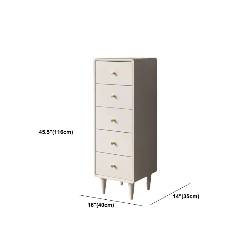 Classic Glam Solid Pine Storage Chest Dresser Vertical Dresser