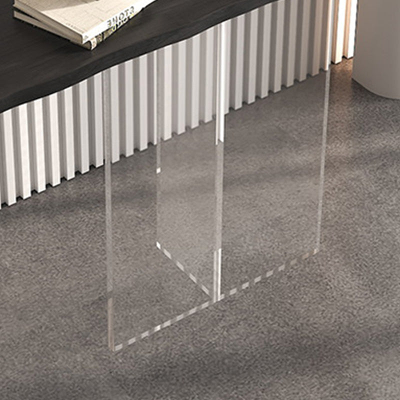 11.8" W Console Table Rectangle Contemporary Solid Wood End Table