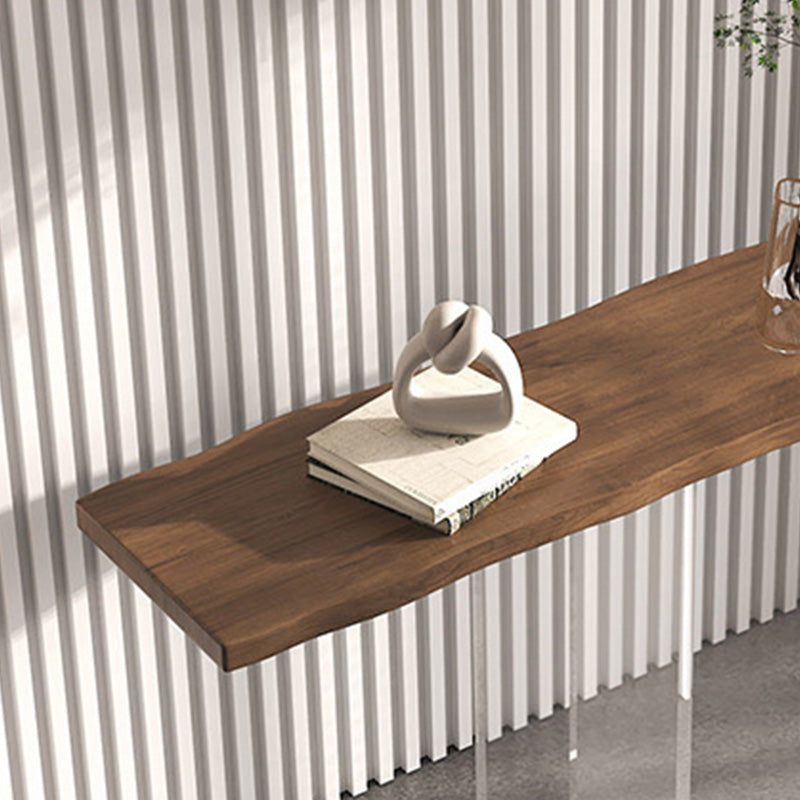 11.8" W Console Table Rectangle Contemporary Solid Wood End Table