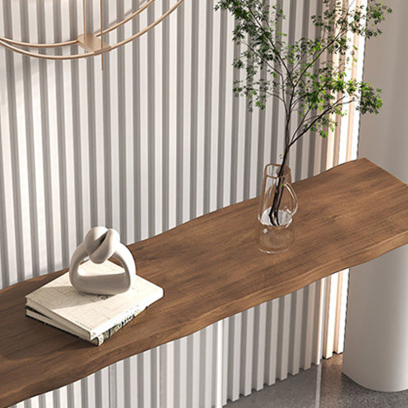 11.8" W Console Table Rectangle Contemporary Solid Wood End Table