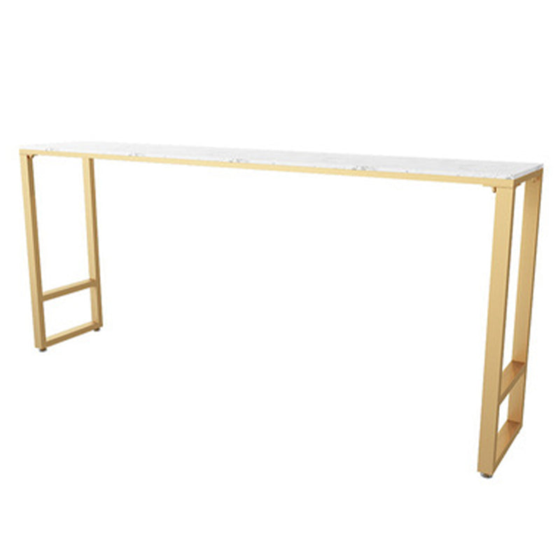 Industrial 1/2/7 Pieces Bar Table Set Rectangle Marble Counter Table with High Stools