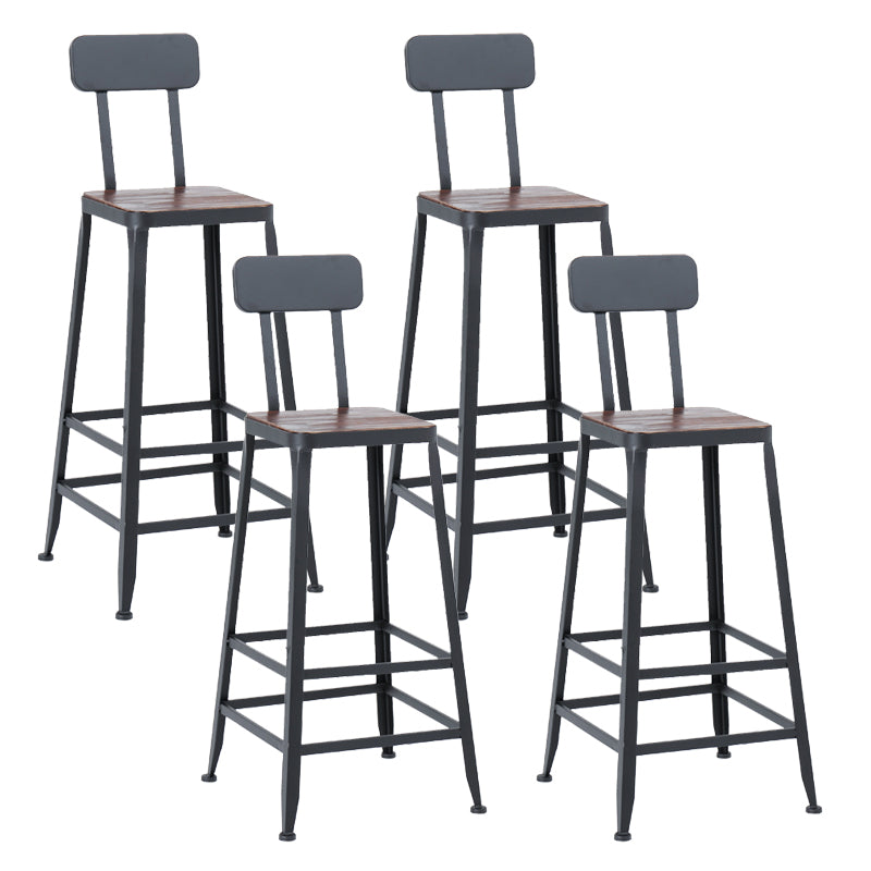 Industrial 1/3/4/5 Pieces Bar Table Set Square Pine Wood Counter Table for Cafe