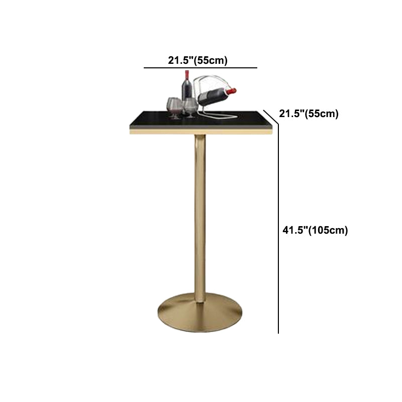 Glam 1/3/5 Pieces Faux Marble Bar Table Set Fixed Table Counter Set for Home Use