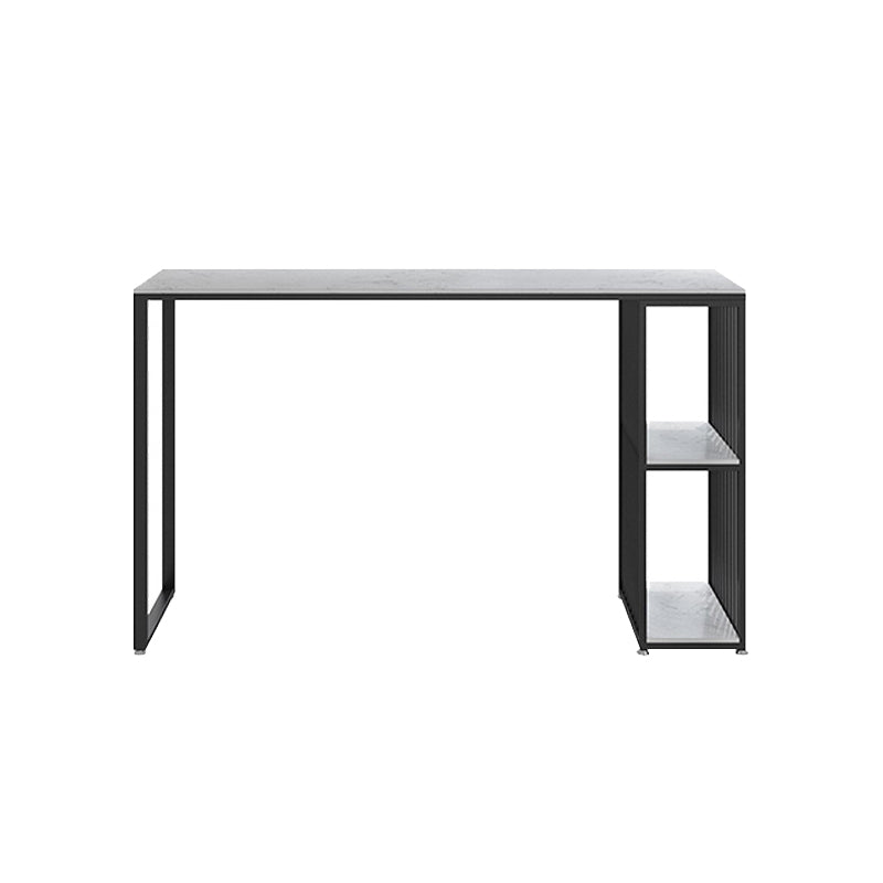 Industrial 1/3 Pieces Bar Table Set Rectangle Marble Counter Table with High Stools