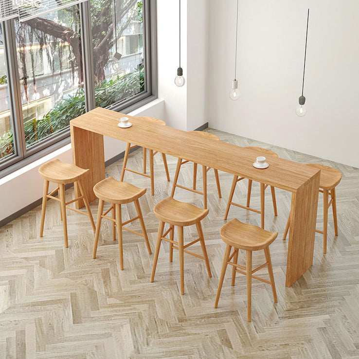 Glam 1/5/9 Pieces Bar Table Set Rectangle Wooden Counter Table for Kitchen