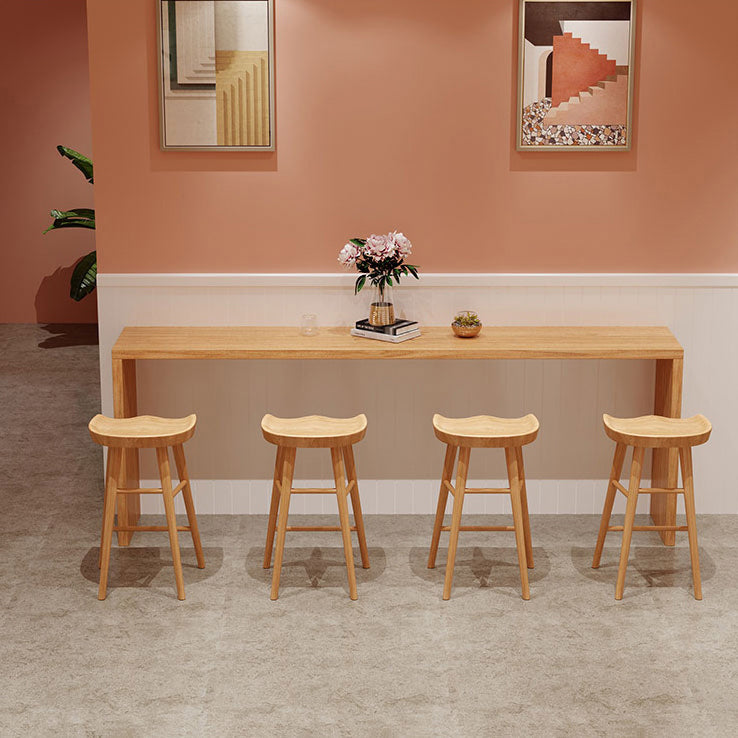 Glam 1/5/9 Pieces Bar Table Set Rectangle Wooden Counter Table for Kitchen