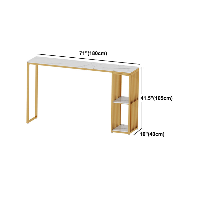 Glam 1/2/3 Pieces Bar Table Set Rectangle Bar Table with High Stools