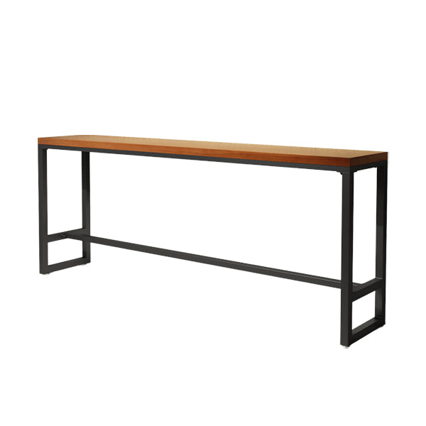 Solid Wood Pub Height Table Trestle Industrial Pub/Bar Dining Table