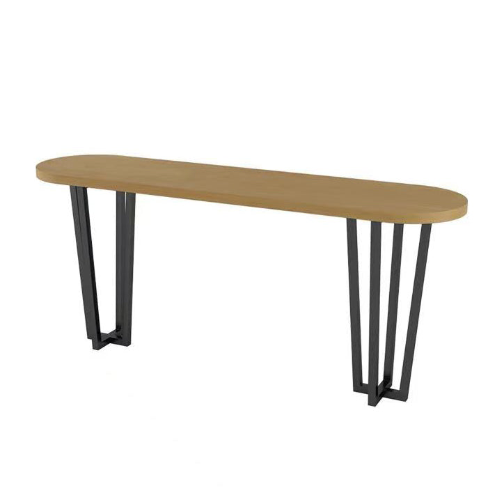 Coffee Shop Glam Bar Height Table Double Pedestal Solid Wood Hall/Pub Table