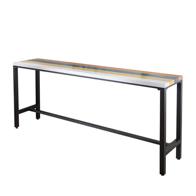 Glam Indoor Event and Cocktail Table Rectangle Trestle Bar Stool Table