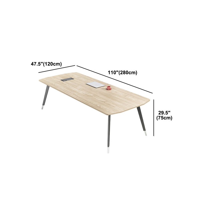 Artificial Wood Office Desk Conference Table Office Curved Writing Desk