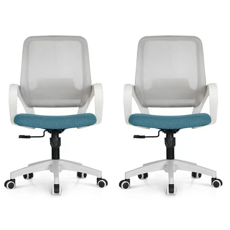 Modern Computer Chair Fixed Armrest Chair Nylon Desk Chair with Wheels