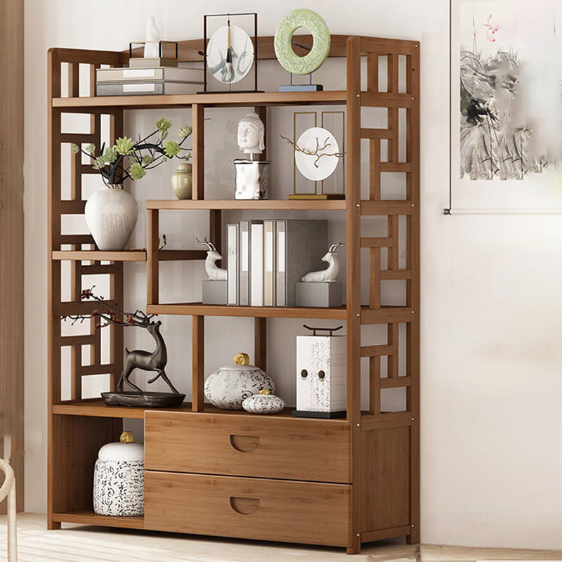 9.84" Wide Modern Wooden Shelf Bookcase Matte Finish Etagere Bookshelf