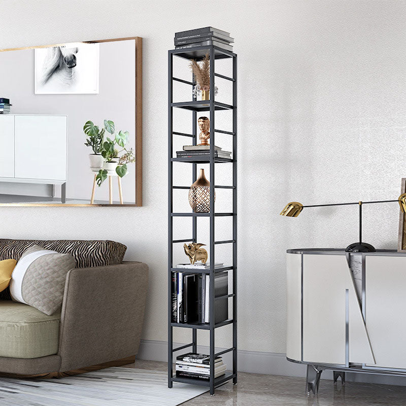 Contemporary Metal Book Shelf Open Home Shelf Bookcase with Shelves