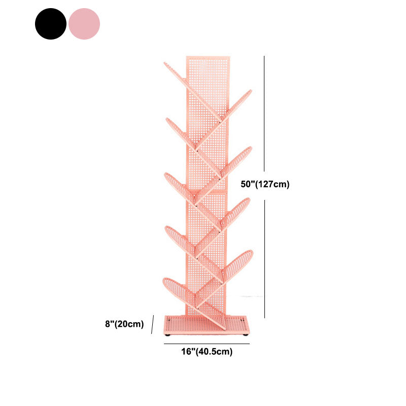 Contemporary Metal Book Shelf Vertical Etagere Shelf Bookcase for Study Room