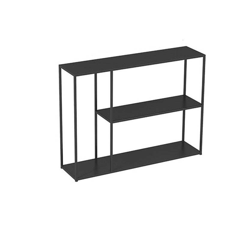 Contemporary Metal Shelf Bookcase Black Etagere Book Shelf for Study Room