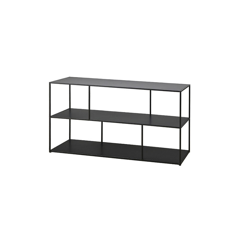 Contemporary Metal Shelf Bookcase Black Etagere Book Shelf for Study Room