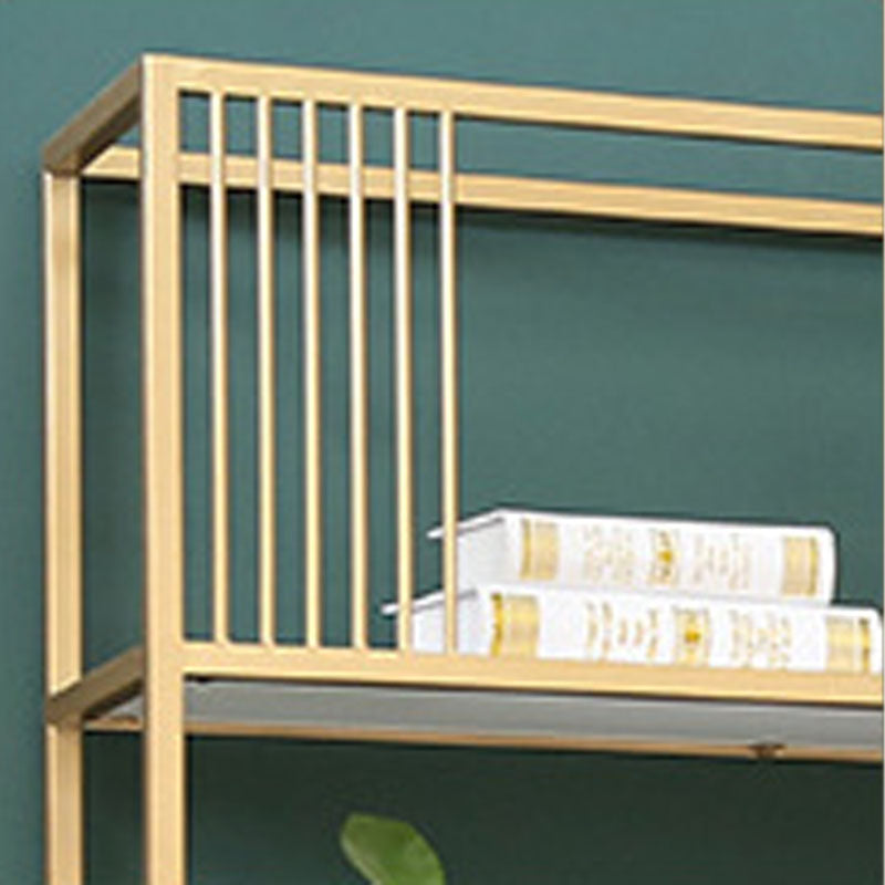 Modern Metal and Wooden Book Shelf Open Home Shelf Bookcase with Shelves