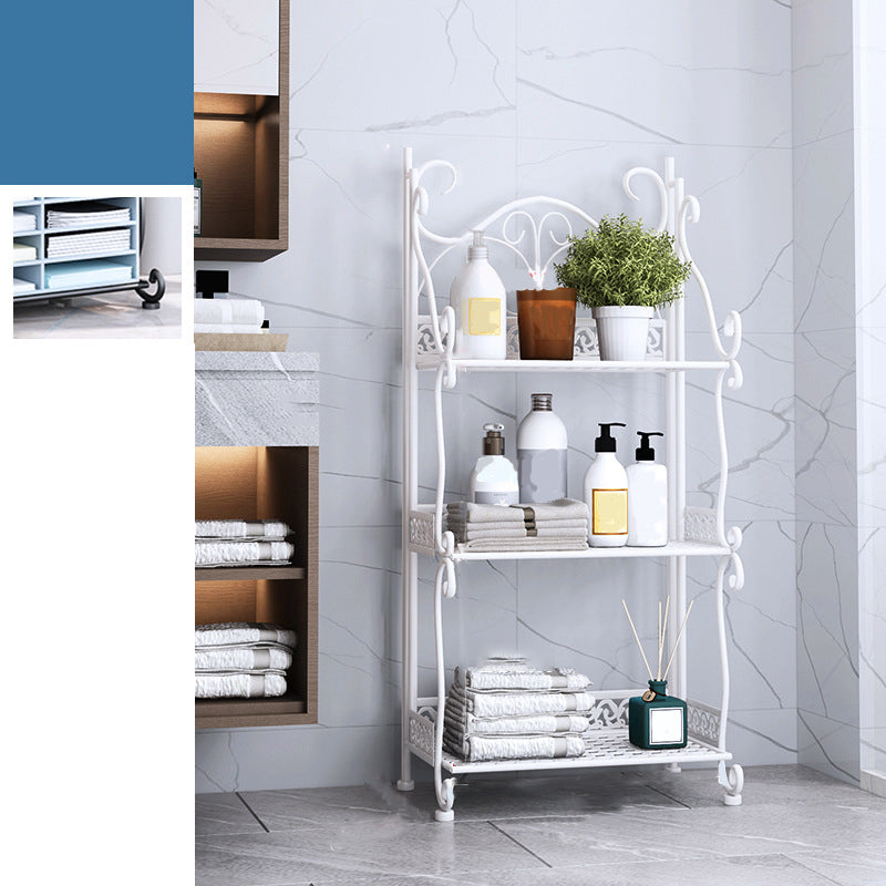 Modern Metal Vertical Shelf Bookcase Open Bookshelf for Bedroom