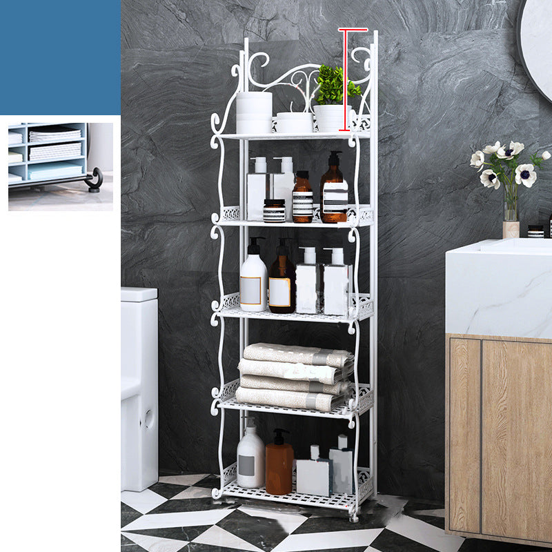 Modern Metal Vertical Shelf Bookcase Open Bookshelf for Bedroom