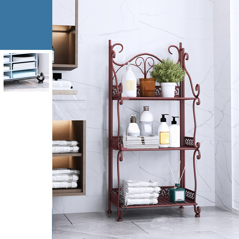 Modern Metal Vertical Shelf Bookcase Open Bookshelf for Bedroom
