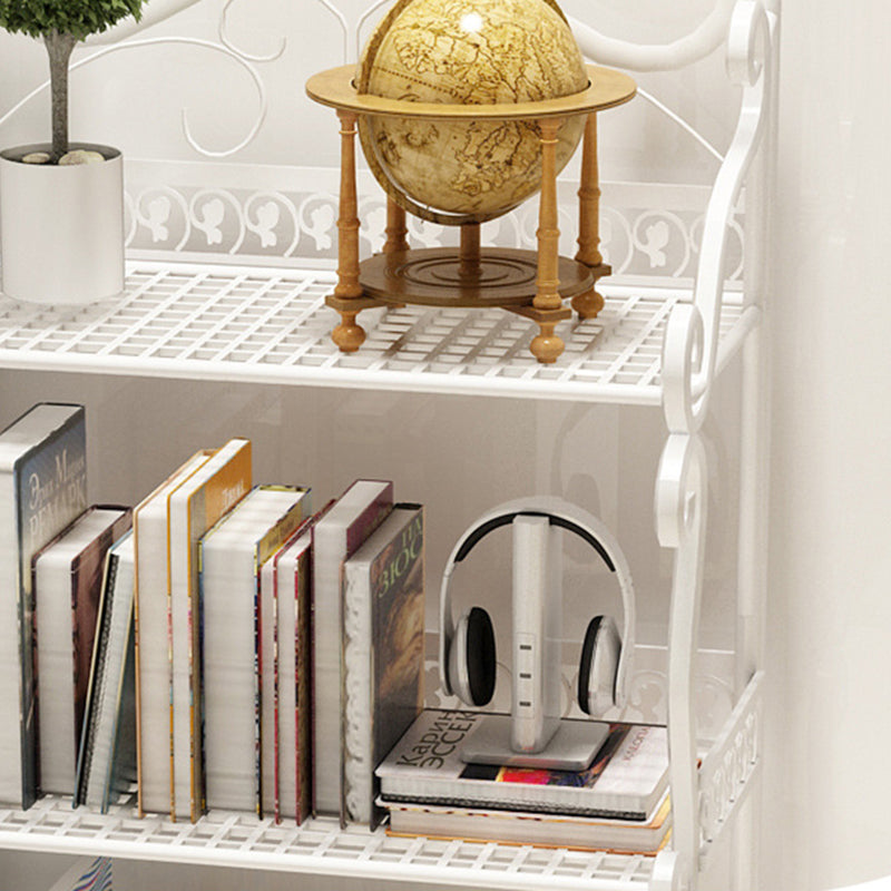 Modern Metal Vertical Shelf Bookcase Open Bookshelf for Bedroom