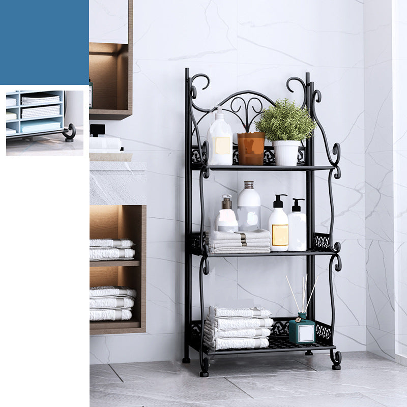 Modern Metal Vertical Shelf Bookcase Open Bookshelf for Bedroom