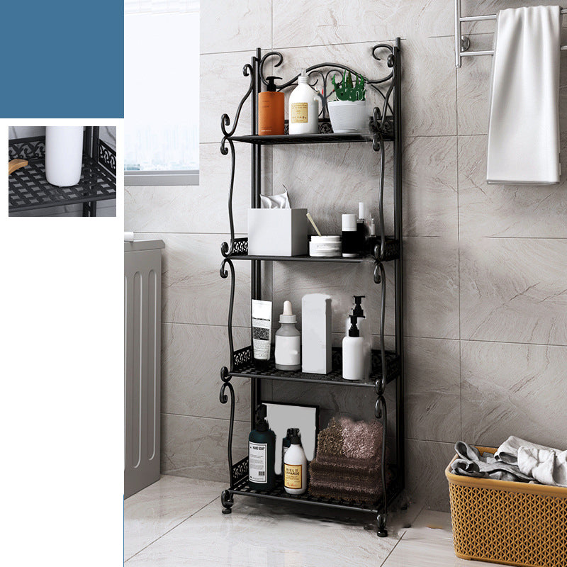 Modern Metal Vertical Shelf Bookcase Open Bookshelf for Bedroom