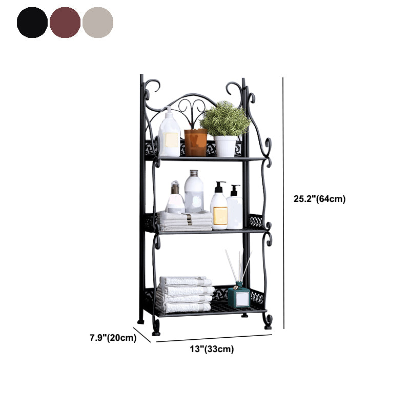 Modern Metal Vertical Shelf Bookcase Open Bookshelf for Bedroom